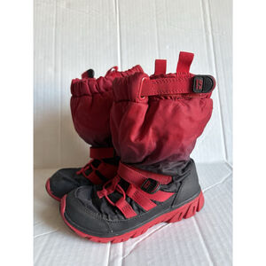 Stride Rite M2P Red Sneaker Boot Mid-Calf Snow Winter Insulated Boy Size 12M